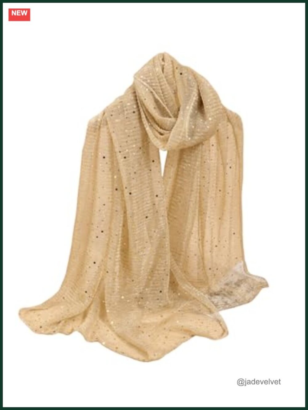 Sequin Bandana Square Scarf Silk Mesh Shawl Wrap